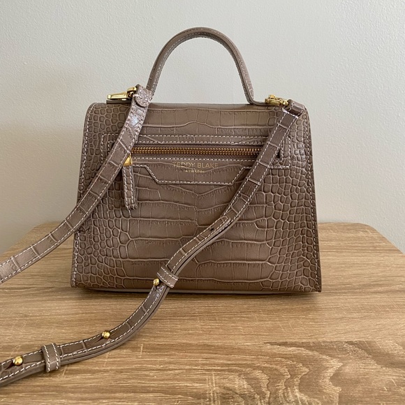 Teddy Blake Ava Croco Gold 9” Beige Purse - Picture 5 of 5